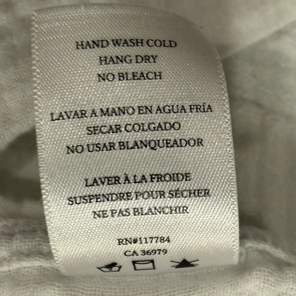 Rails Ellis Cotton Gauze Shirt – White – Size M - Picture 4 of 6